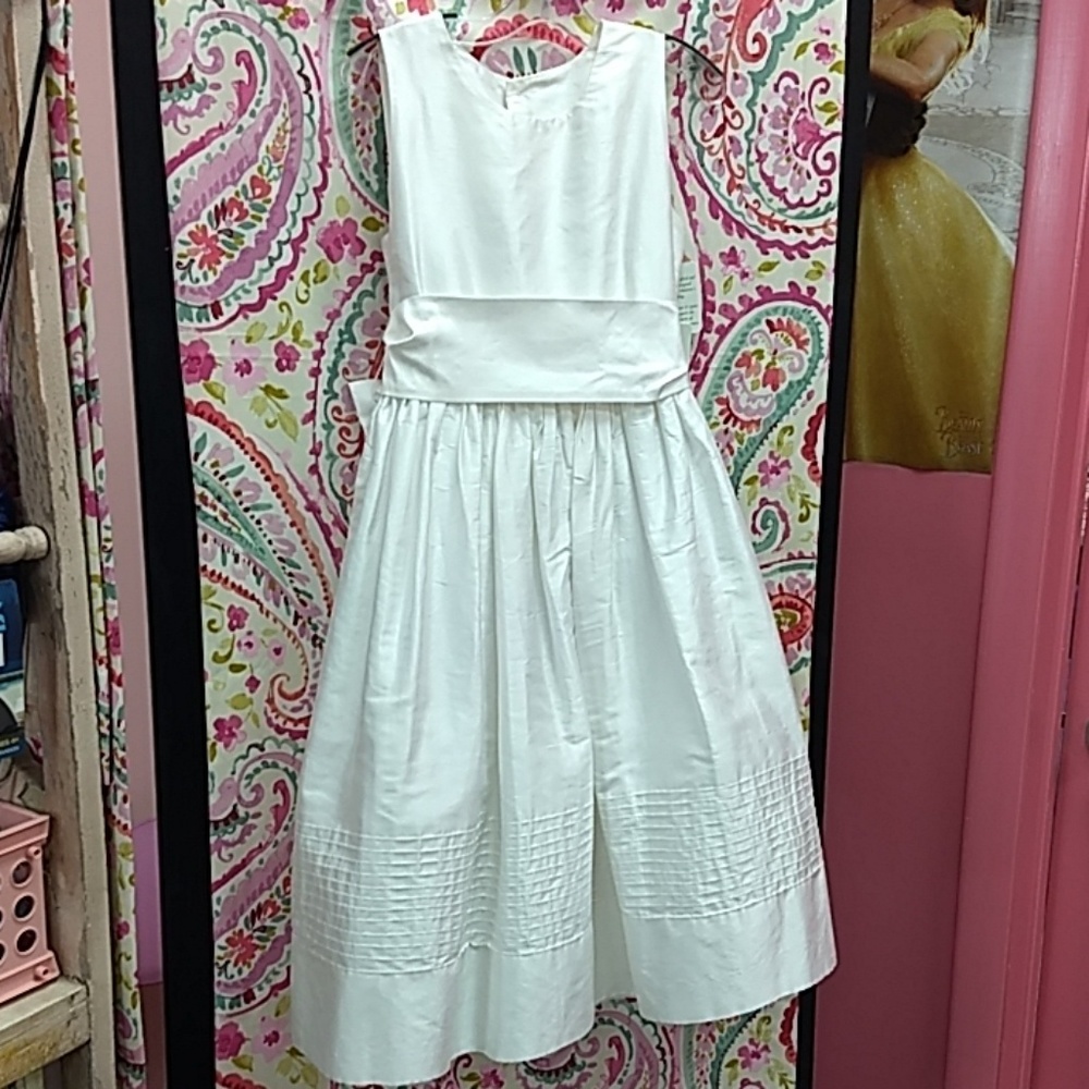 Isobel Garreton white silk dress